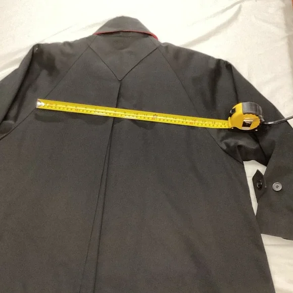 London Fog Women's Black Double Breasted Trench Coat Size 12 Reg - Picture 4 of 11